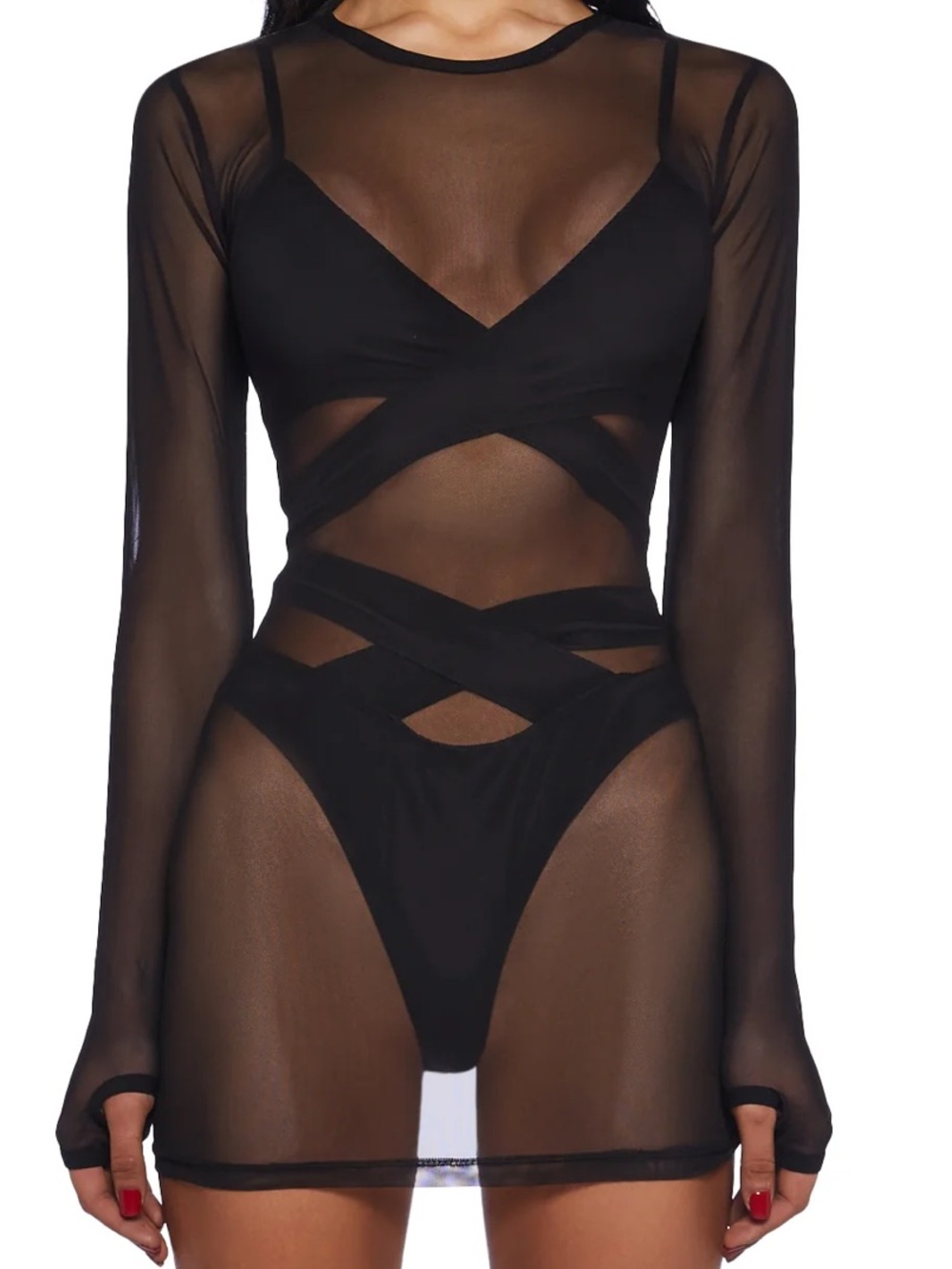 Dollskill 3 Piece Sheer Dress Set